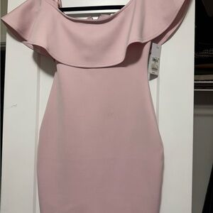 NWT! GUESS -Elegant Pink Off-Shoulder Dress